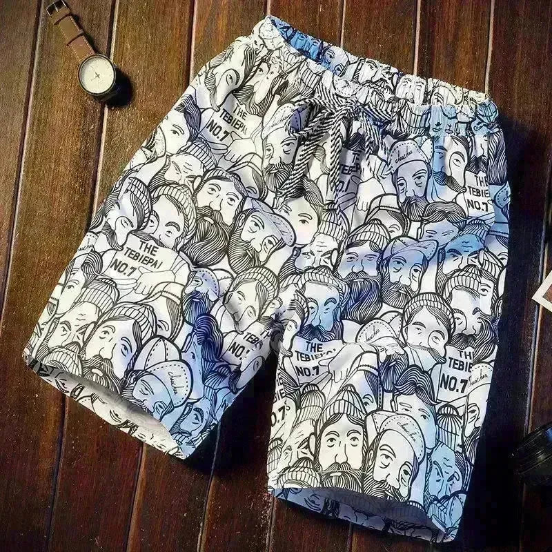 Men's Casual Printed Five-point Beach Short Pants underwear. - EX-STOCK CANADA