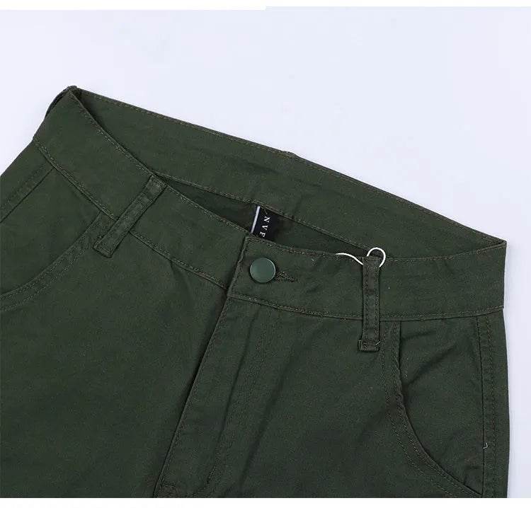 Straight Leg Cargo Pants Women High Waist Casual Baggy Pants - EX-STOCK Canada
