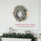 24 Christmas Front Door Wreath With Lights Flocked Christmas Wreath With Pine Cones And Berries For Windows Green EX-STOCK Canada 