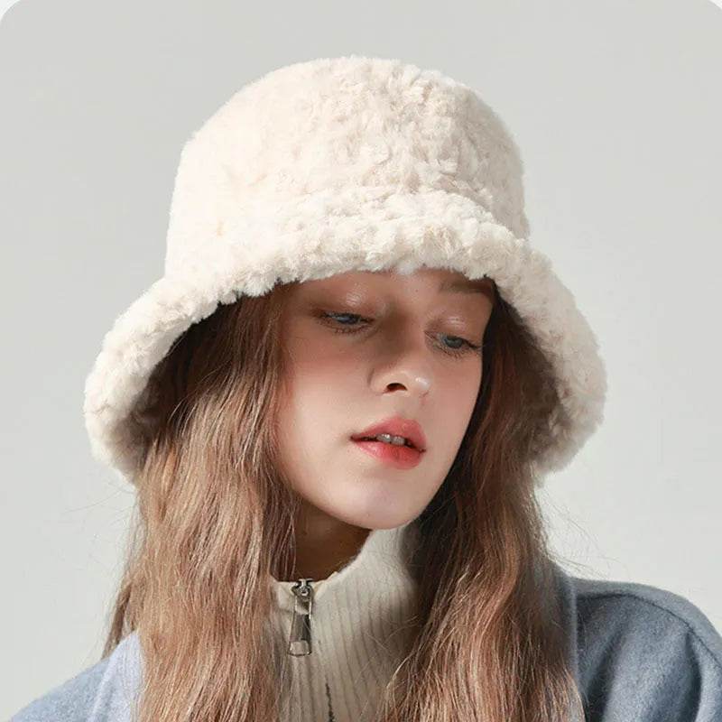 Lambswool Fisherman Sherpa Fleece Hat Winter Warm Fashionable Solid Color Hats For Women - EX-STOCK Canada
