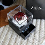 Eternal Flower Rose Jewelry Box for Birthday Presents Valentines Day Wedding Gift Box - EX-STOCK Canada