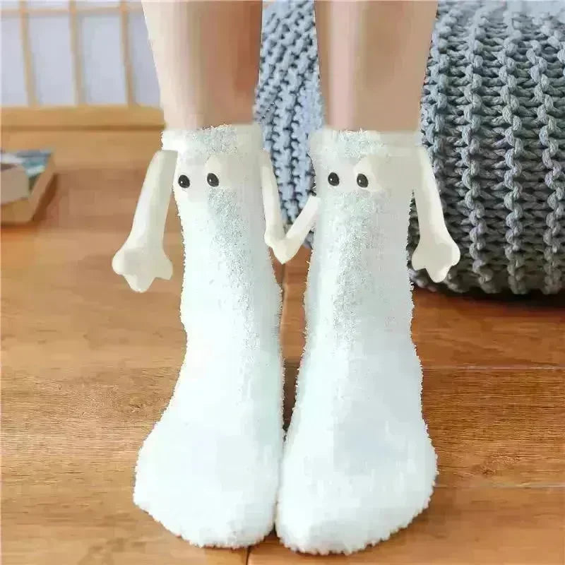 Soft Carton Christmas-themed Fleece Winter Home socks for Women - EX-STOCK CANADA