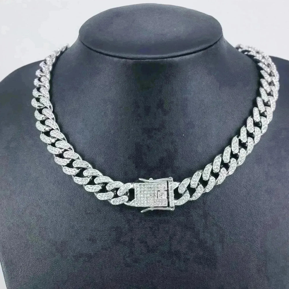 Alloy Line Cuban Link Chain Diamond Bracelet - EX-STOCK CANADA