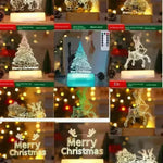 Christmas Decoration 3D Lamp Acrylic LED Night Lights New Year Valentines Day Christmas Kids Gift Christmas Ornaments - EX-STOCK CANADA