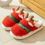 Christmas Shoes Winter Home Slippers Elk Soft Cozy Bedroom Slipper Slip On House Shoes - EX-STOCK CANADA