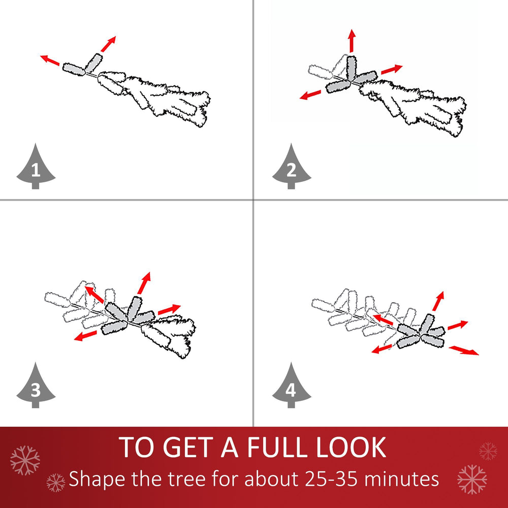 7ft Artificial Christmas Tree Holiday Home Indoor Decoration With Automatic Open, Black EX-STOCK Canada 