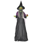 5.9' Life Size Decoration Animatronic Old Witch Outdoor Halloween, Sound And Motion Activated W Light Up Eyes EX-STOCK Canada 