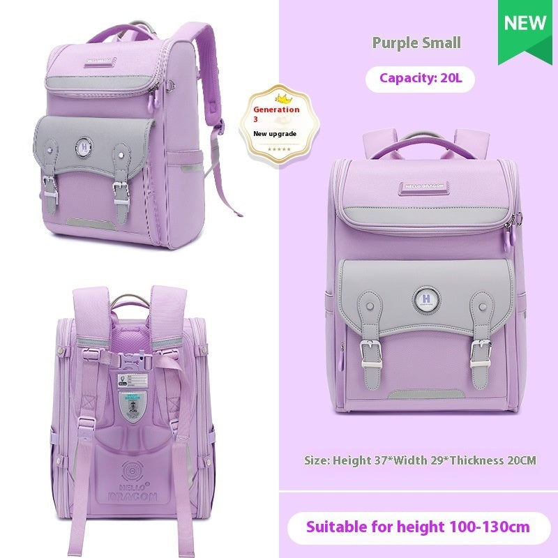 Primary School Students Grade One Two Three To Six Children Burden Relief Spine Protection Super Lightweight Backpack EX-STOCK