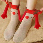 Christmas Stockings Autumn Winter Cotton Magnet Lodestone Hand Tube Socks - EX-STOCK CANADA