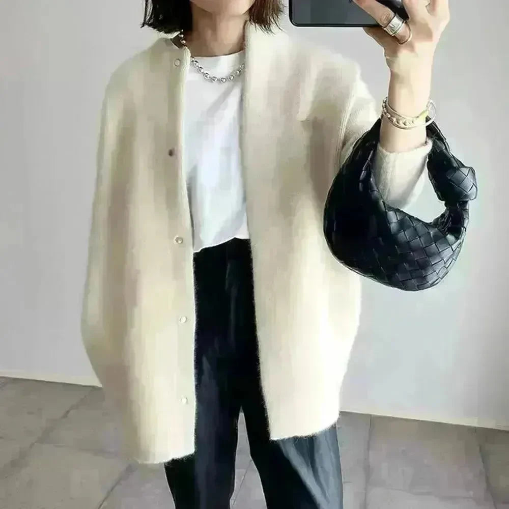 Autumn Winter Cashmere Single Breasted Kimono Cardigan Jacket  for women - EX-STOCK CANADA
