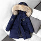 Children's Down Jacket Windproof Thick Fur Collar Winter Coat Jacket - EX-STOCK Canada