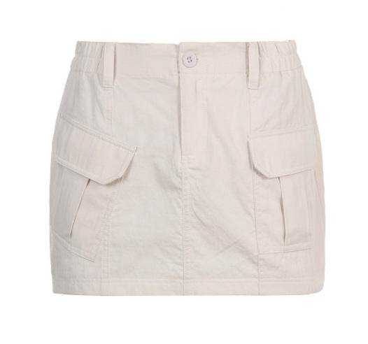 Simple Tooling Style Pocket Army Green Woven Hot Girl A- Line Mini Hip Cargo Skirt Summer - EX-STOCK Canada