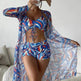 3pcs Pring Bikini With Long Sleeve Cardigan Fashion Summer Beach Swimsuit Women - EX-STOCK Canada