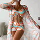3pcs Pring Bikini With Long Sleeve Cardigan Fashion Summer Beach Swimsuit Women - EX-STOCK Canada