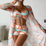 3pcs Pring Bikini With Long Sleeve Cardigan Fashion Summer Beach Swimsuit Women - EX-STOCK Canada