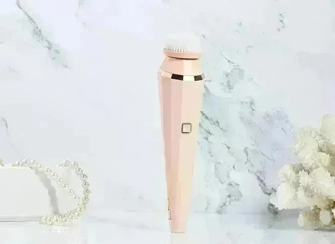 4 In 1 USB Rechargeable Electric Facial Cleansing Brush Soft Skin Care Portable Massager Face Brush Deep Cleaning Device - EX-STOCK CANADA