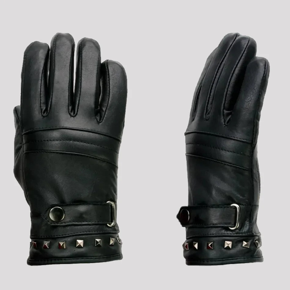 Open Road Women's Touch Tip Leather Motorcycle Gloves 