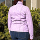 Women's Classic Lamb Leather Jacket. Round Collar with Studs, 4 Zippered Pockets & Shoulder Accent Stitching 
