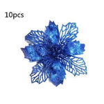 Glitter Artifical Christmas Flowers Christmas Tree Decorations For Home Fake Flowers Xmas Ornaments New Year Decor - EX-STOCK Canada