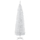 7' Pencil Christmas Tree, Slim Artificial Xmas Tree With Realistic Branches, Sturdy Metal Stand, White EX-STOCK Canada 