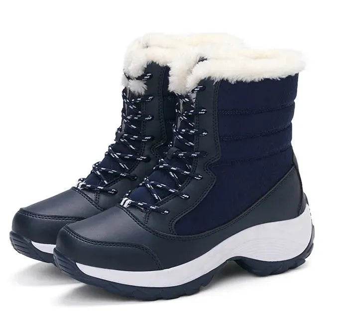 Winter Snow Boots Female High Ankle Waterproof Ladies Cotton Shoes Boots Plus Velvet Shoes - EX-STOCK Canada