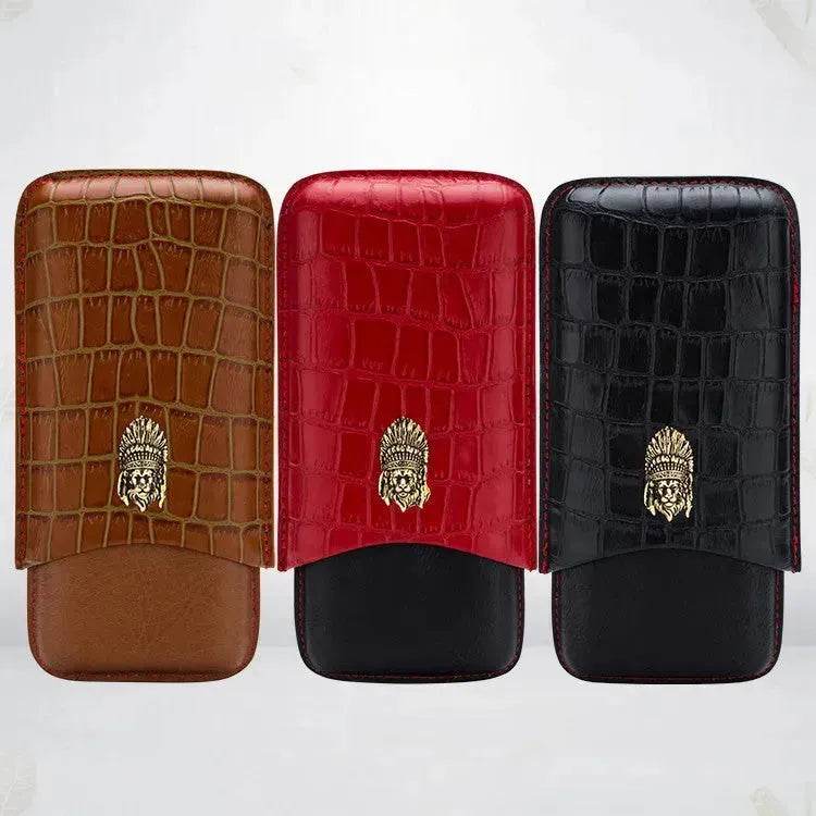 Portable Luxury Cubinski Gothic Moisturizing Leather Cigar Case - EX-STOCK Canada