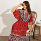 Modest Plus Size Summer dress V Neck Midi Beach boho Dress - EX-STOCK CANADA