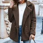 Lapel Winter Fleece Fluffy Jacket Cardigan Sweater for women - EX-STOCK Canada
