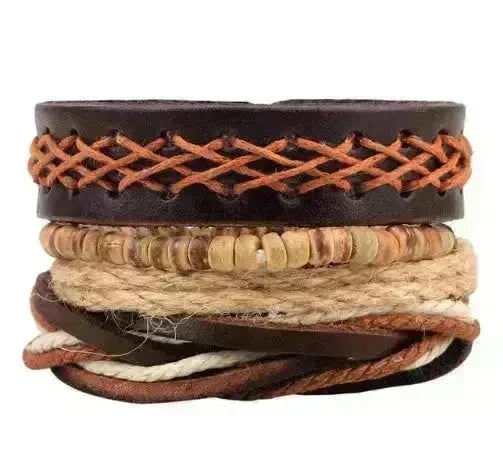 Multilayer Hemp Rope Beaded Bracelet for men and women - EX-STOCK CANADA