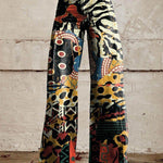 Horn Simulation Denim Trousers Loose Pants For Women 