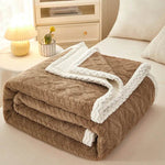 Blanket Double Thickened Warm Coral Fleece Sofa Winter Blanket - EX-STOCK Canada