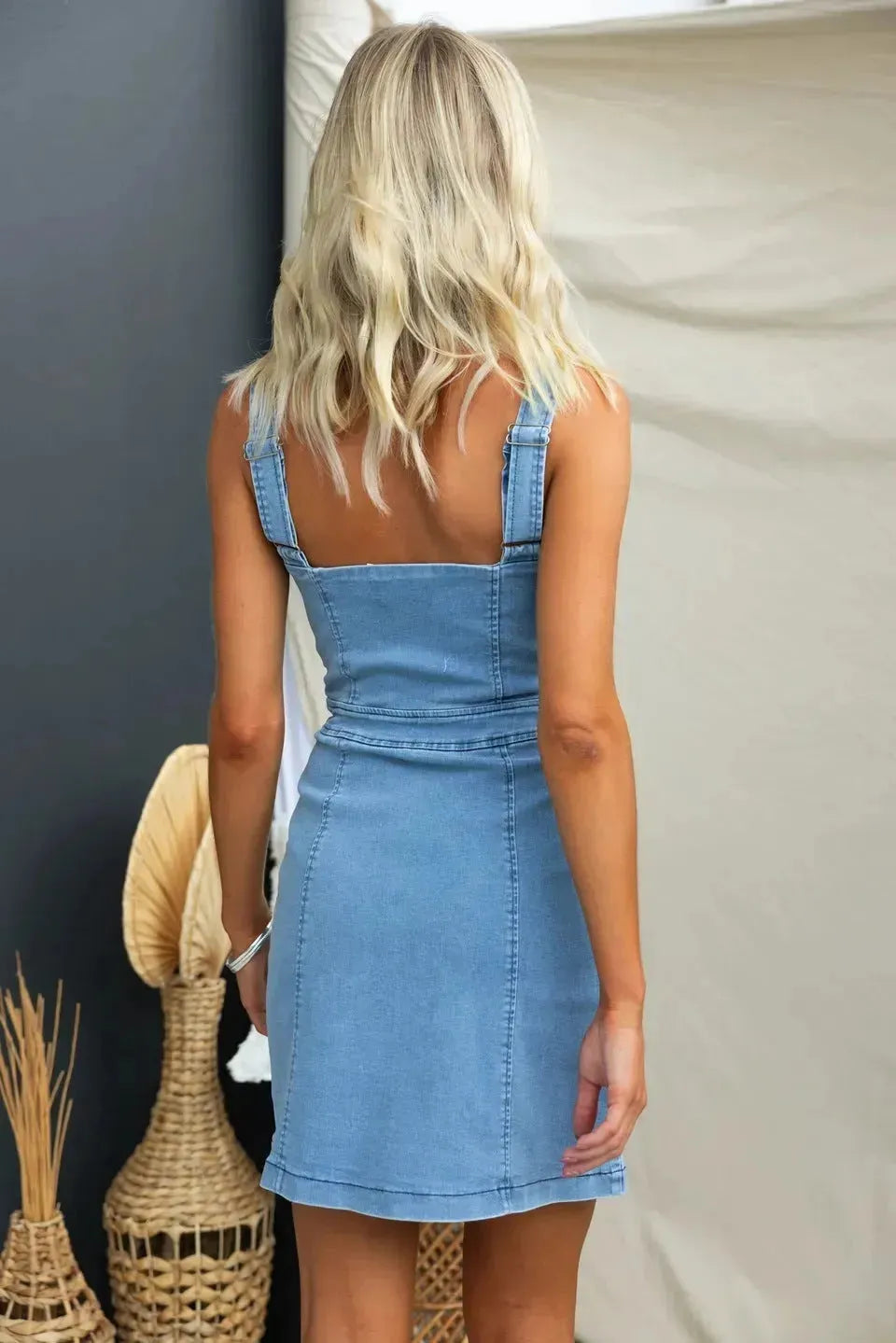 Spring And Summer Casual Slim Fit Denim Sleeveless Dress - EX-STOCK CANADA
