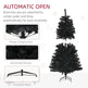 5ft Artificial Christmas Trees With Auto Open And Steel Base, Black EX-STOCK Canada 