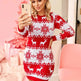 Mini Jumper dress Winter Christmas Sweater Dress Deer Jacquard dress - EX-STOCK Canada