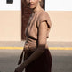 Casual Summer Lace-up Cotton Linen V-neck Top Short-sleeved blouse top women - EX-STOCK CANADA
