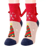 Soft Carton Christmas-themed Fleece Winter Home socks for Women - EX-STOCK CANADA
