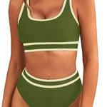 Bikini Tight-fitting Solid Color Swimsuit For Women - EX-STOCK Canada