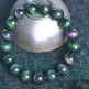 Rainbow Purple Green Eye Obsidian Bracelet - EX-STOCK CANADA
