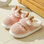 Christmas Shoes Winter Home Slippers Elk Soft Cozy Bedroom Slipper Slip On House Shoes - EX-STOCK CANADA