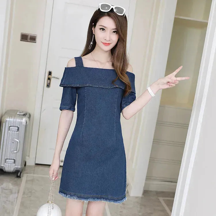 New Fashion Casual denim Jeans Mini dress - EX-STOCK CANADA