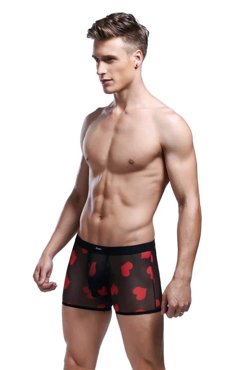 Spandex Mesh Printed Pouch boxer briefs underwear men - EX-STOCK Canada