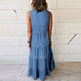 Women's Sleeveless Denim Fashion Retro High Waist Layered Dress - EX-STOCK Canada