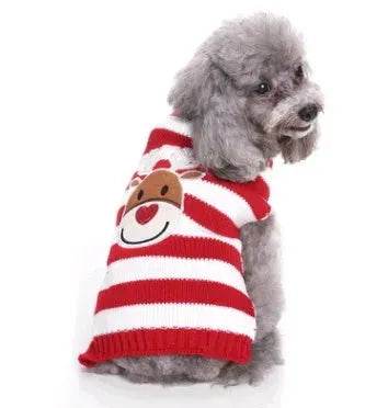 Pet Christmas Sweater Knit Turtleneck Pet Clothes Sweater Dog Sweater - EX-STOCK Canada