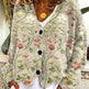 Christmas Abstract Printing Casual Cloak Coat Cardigan Sweater - EX-STOCK Canada