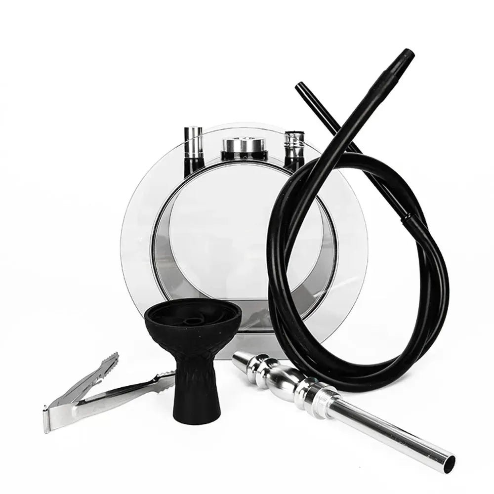 Acrylic round pot hookah set - EX-STOCK CANADA