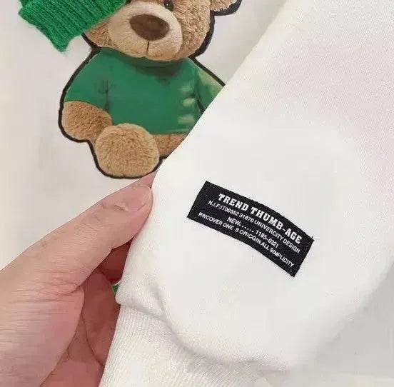 Children Cartoon Hat Bear Long-sleeved Trousers Two-piece Set for Kids - EX-STOCK Canada