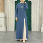 ArabWomen Plain Split Long sleeve Abaya Dress - EX-STOCK Canada