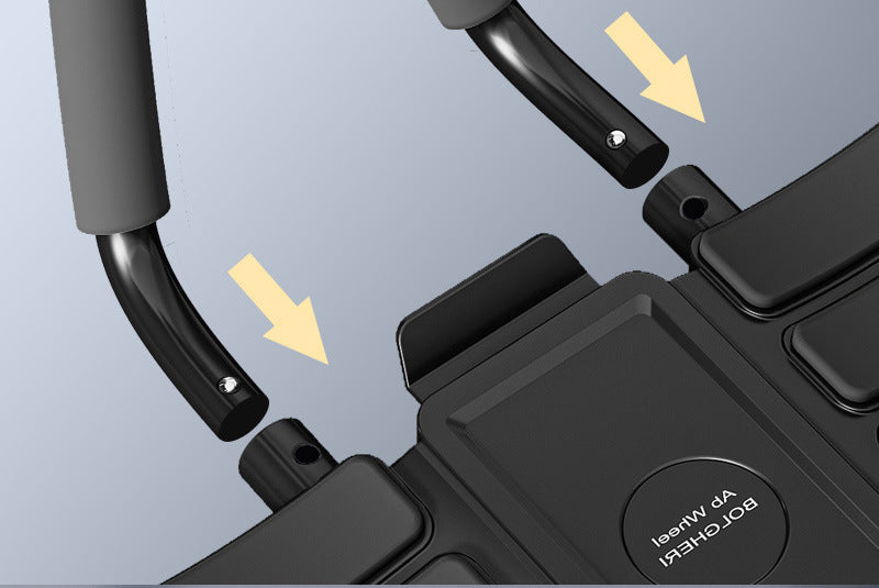 Close-up of a black robotic arm or industrial manipulator arm showing mounting hardware and yellow arrows indicating alignment or installation steps.