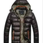 Winter leather Puffer coat for men Hooded padded Winter jacket for men - EX-STOCK CANADA