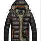 Winter leather Puffer coat for men Hooded padded Winter jacket for men - EX-STOCK CANADA